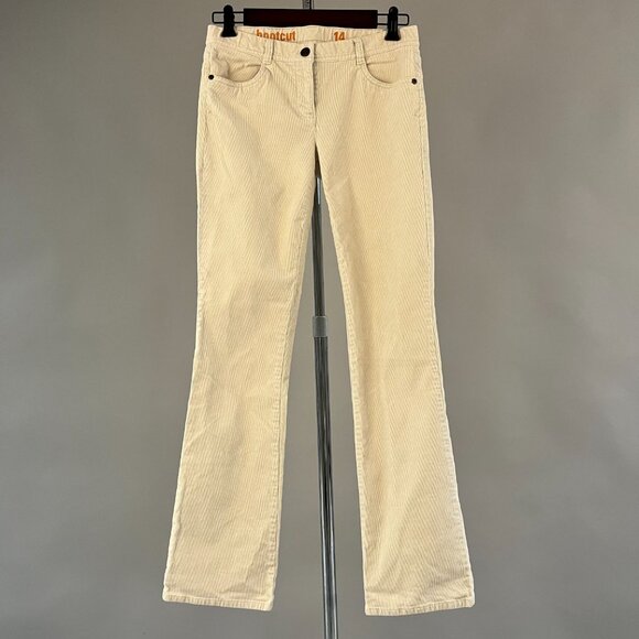 J.Crew Crewcuts Girls Bootcut Corduroy Pants In Cream Size 14 - Picture 1 of 4